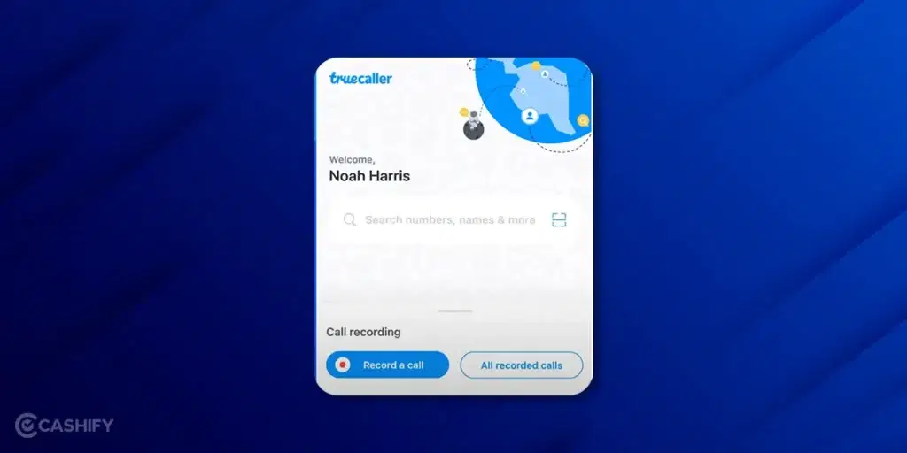record call button using truecaller