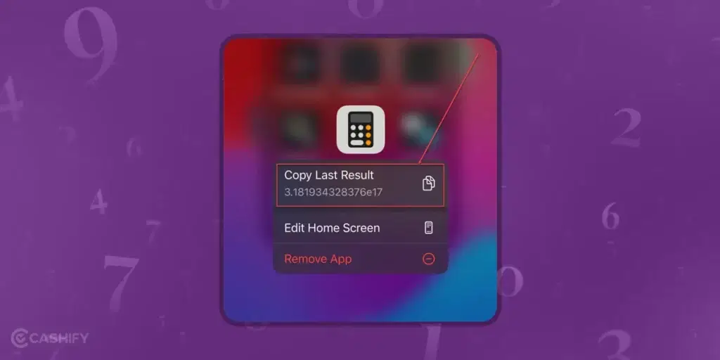 Copying the Last Result to view calculator history