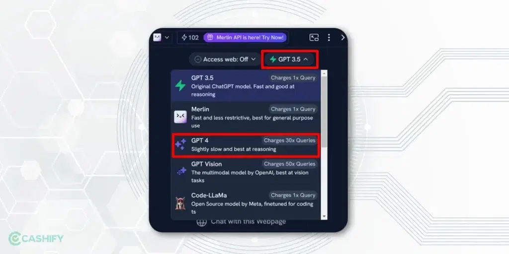 Use ChatGPT 4 using Merlin AI - step -5