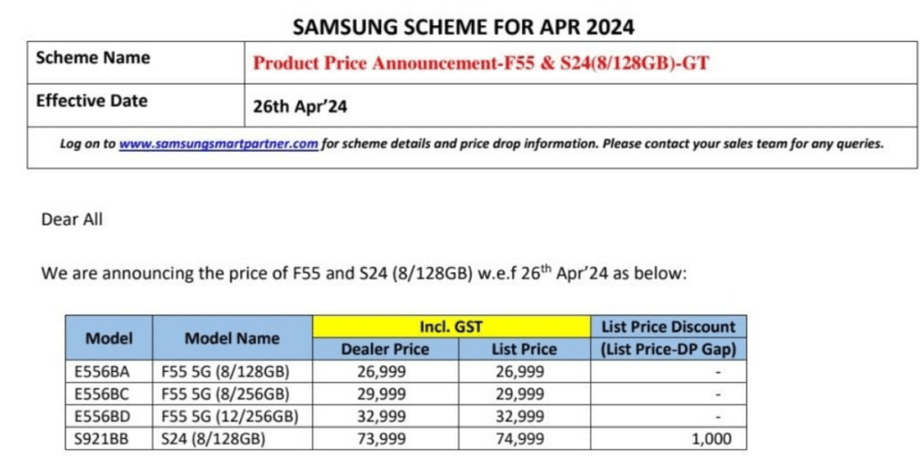 Samsung Galaxy F55 Price In India Leaked