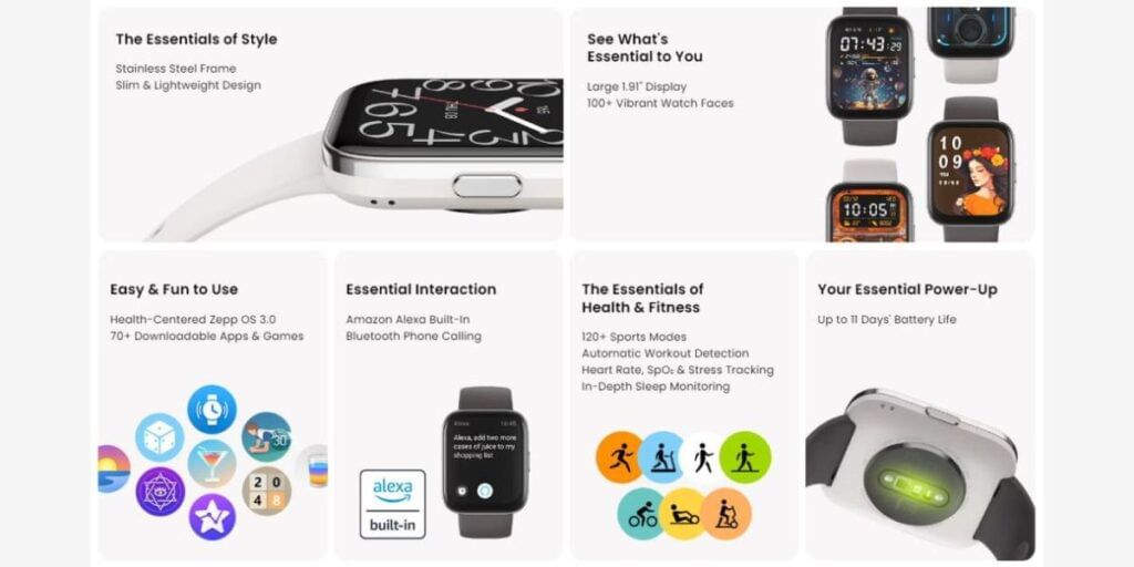 Amazfit Bip 5 Unity Features
