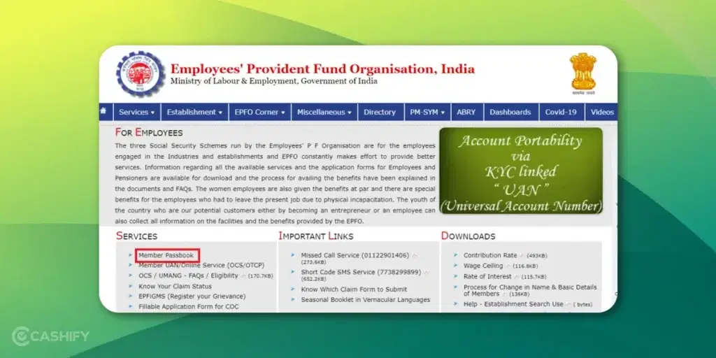 EPF balance checks - step -2