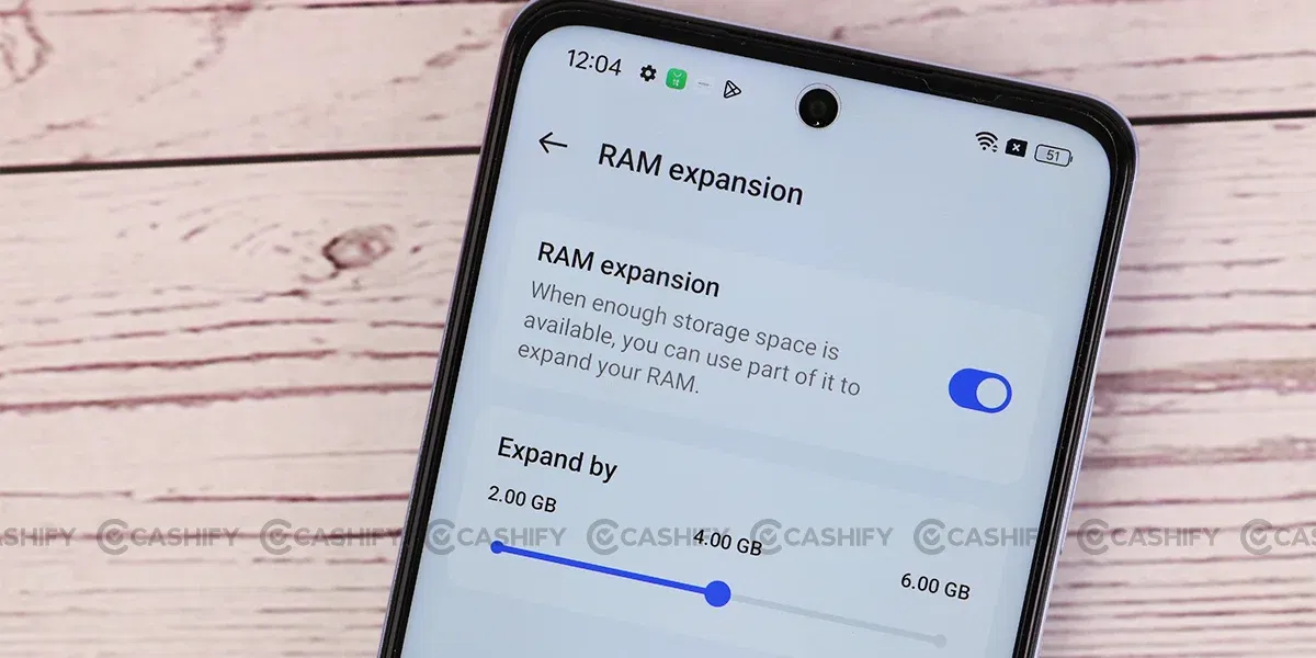 Realme Narzo 70x RAM Expansion