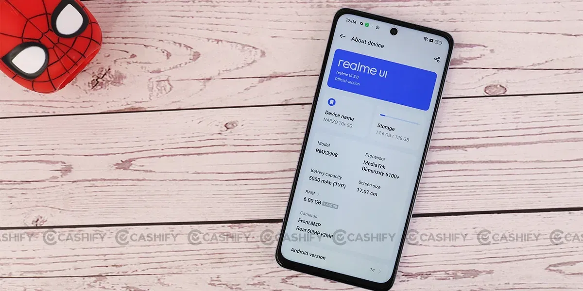 Realme Narzo 70x Realme UI 5