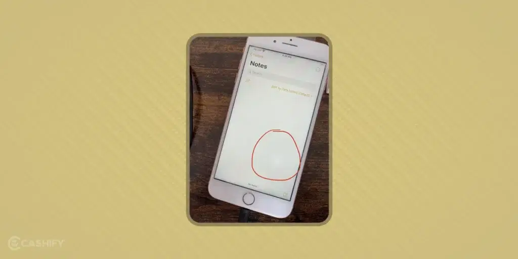 White spot on mobile screen