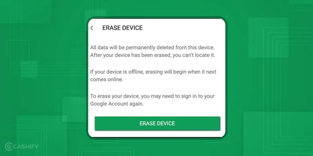 Erase All The Data Remotely