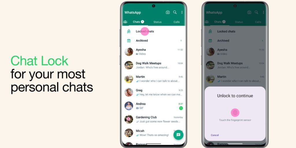 WhatsApp Chat Lock Feature Now Rolling Out