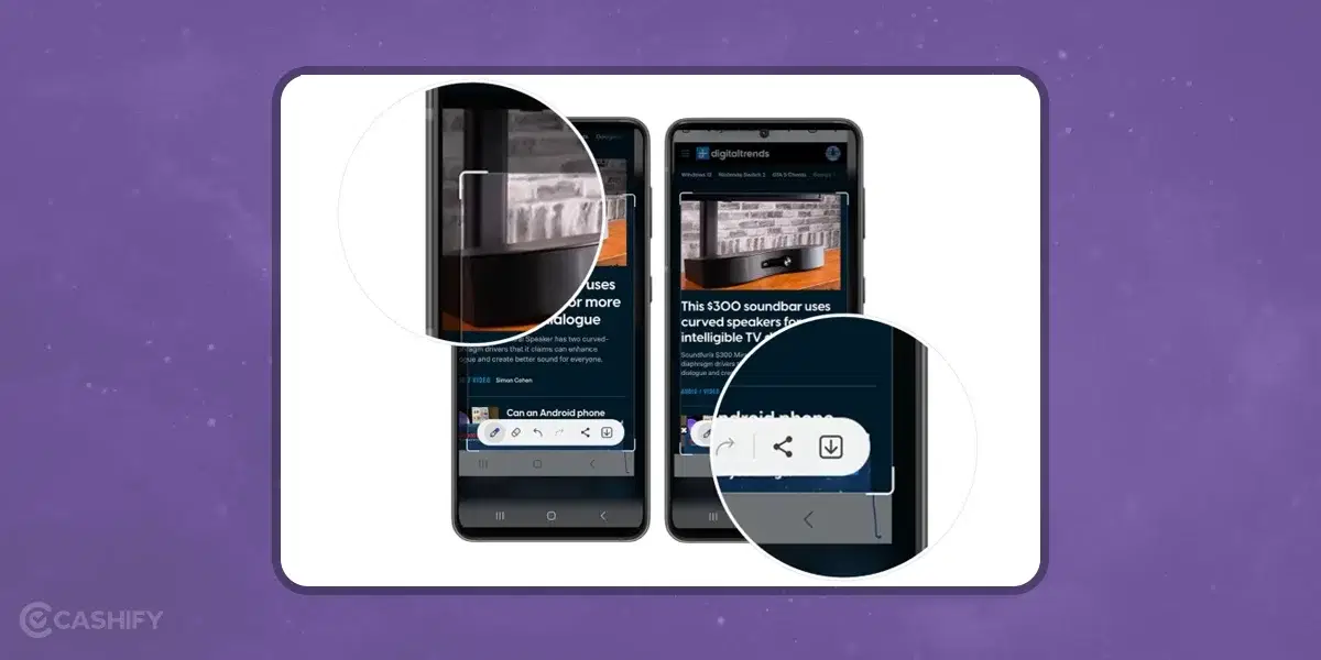 You Can Save Or Share The Screenshot by clicking on these buttons