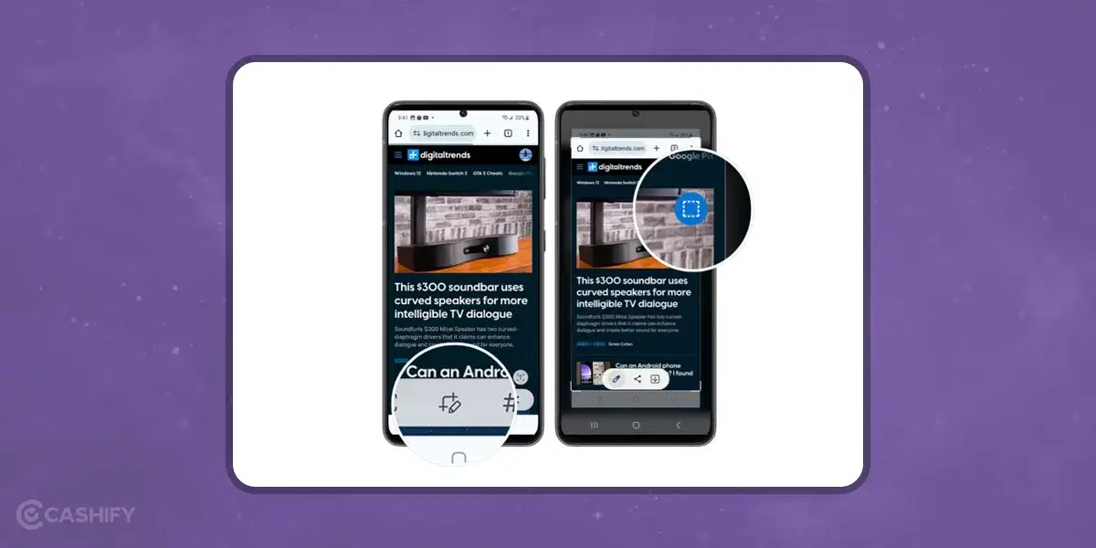 How To Take Screenshot Using Smart Select Feature