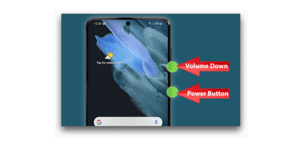 Take a screenshot on Samsung by using Buttons