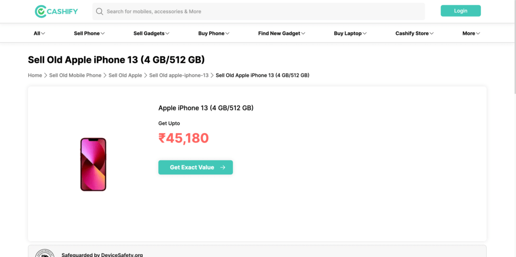 resale value of iPhone 13 512 GB