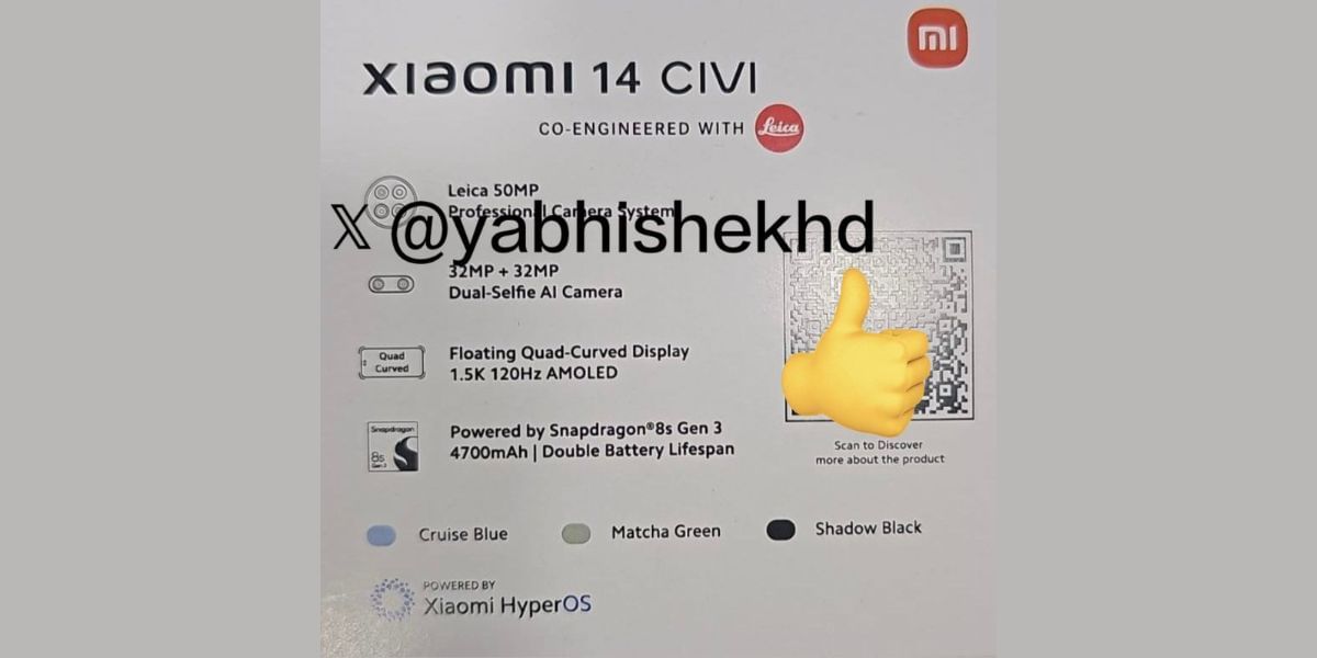 Xiaomi 14 Civi Retail Box Leaked