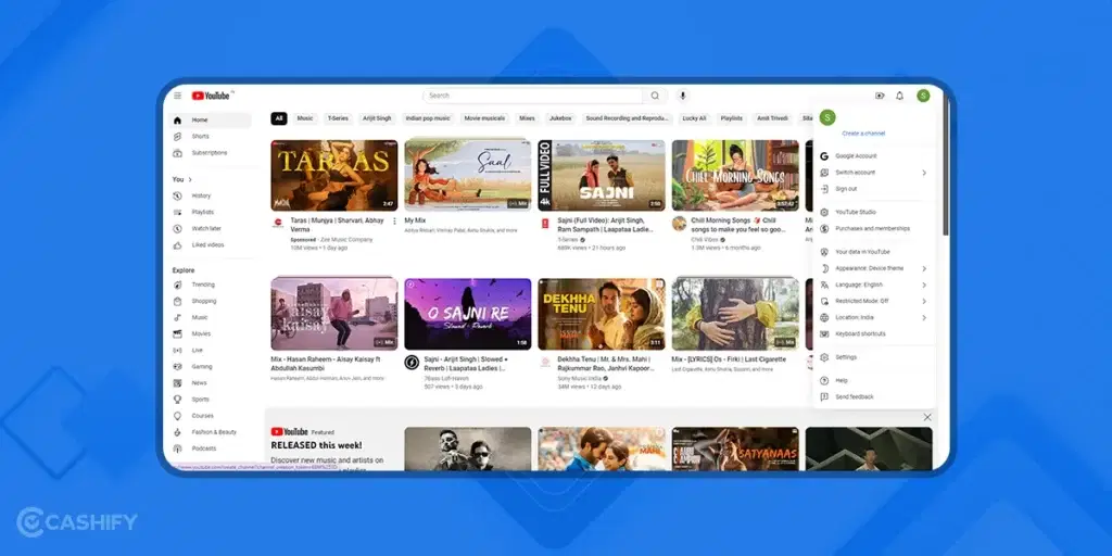 how to create youtube channel