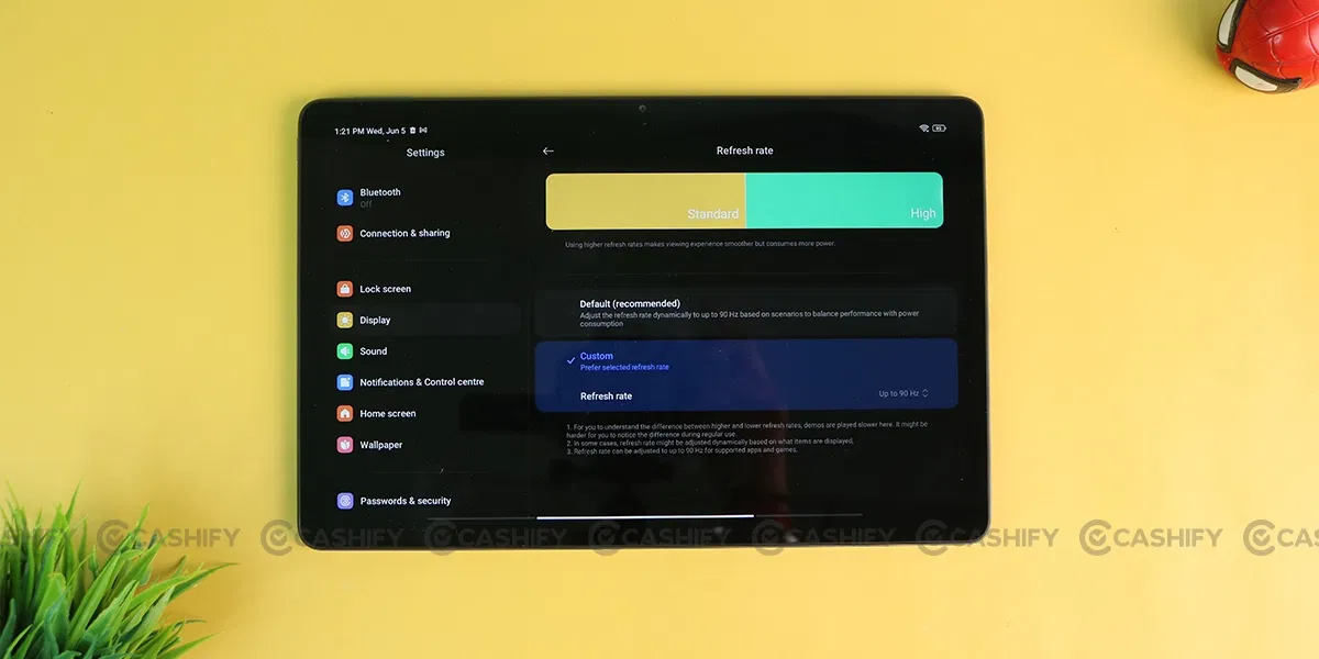 Xiaomi Redmi Pad SE Refresh Rate