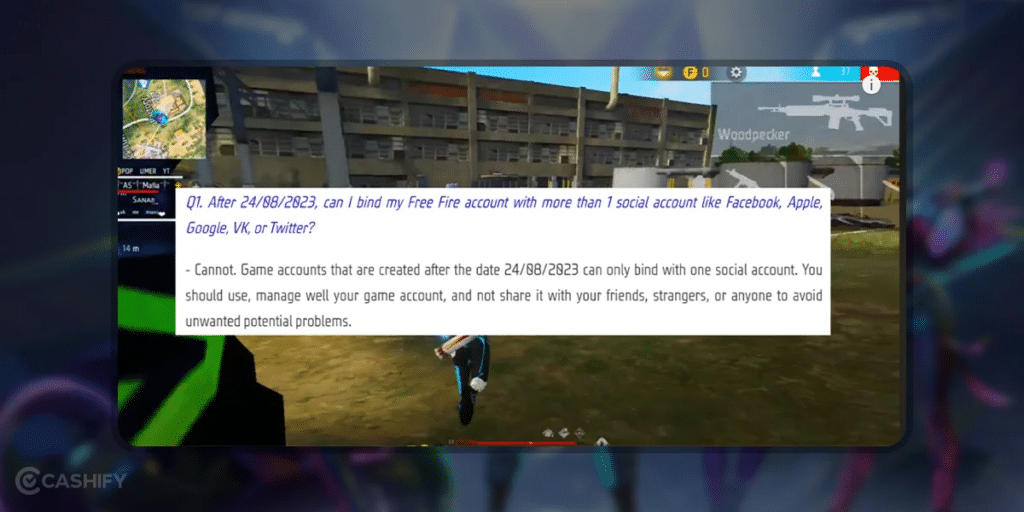 Unbinding Free Fire Account