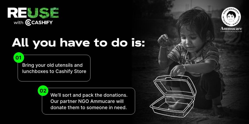 ReUse With Cashify: How To Donate Your Preloved Utensils?