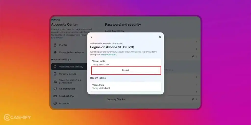 Instagram Login Activity - step - 8