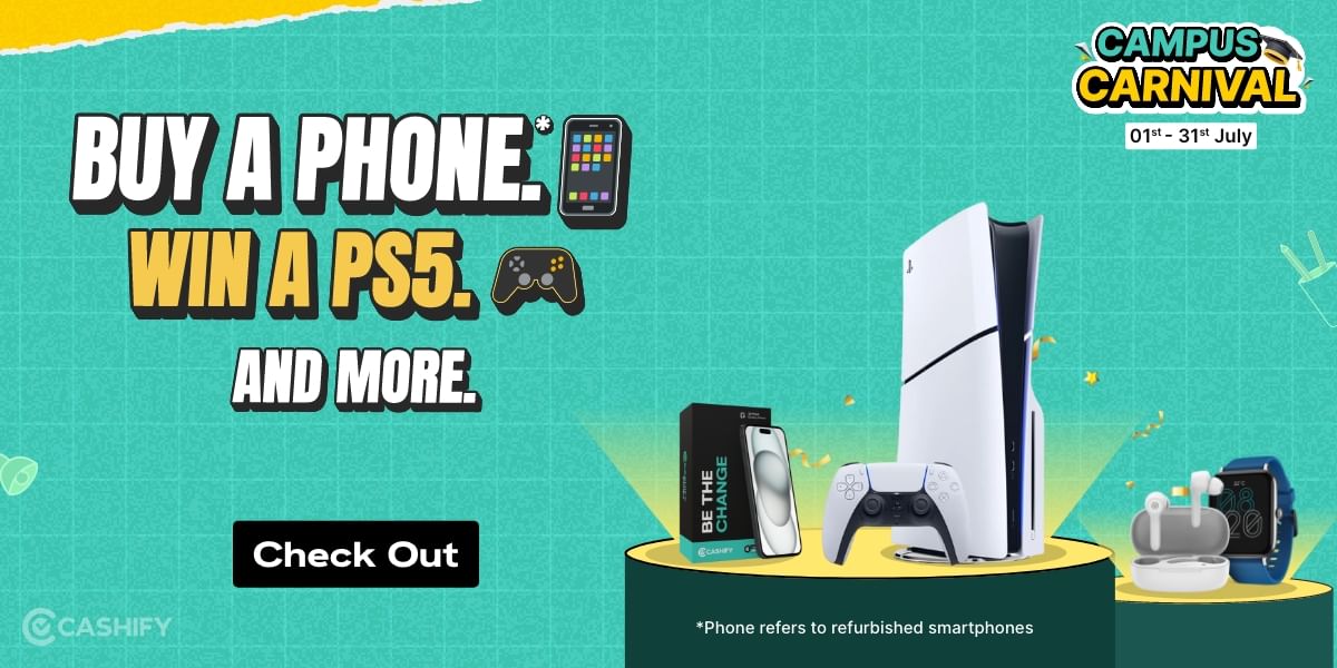 Get A PlayStation 5 For Free! Take Part In Cashify Campus Carnival Sale