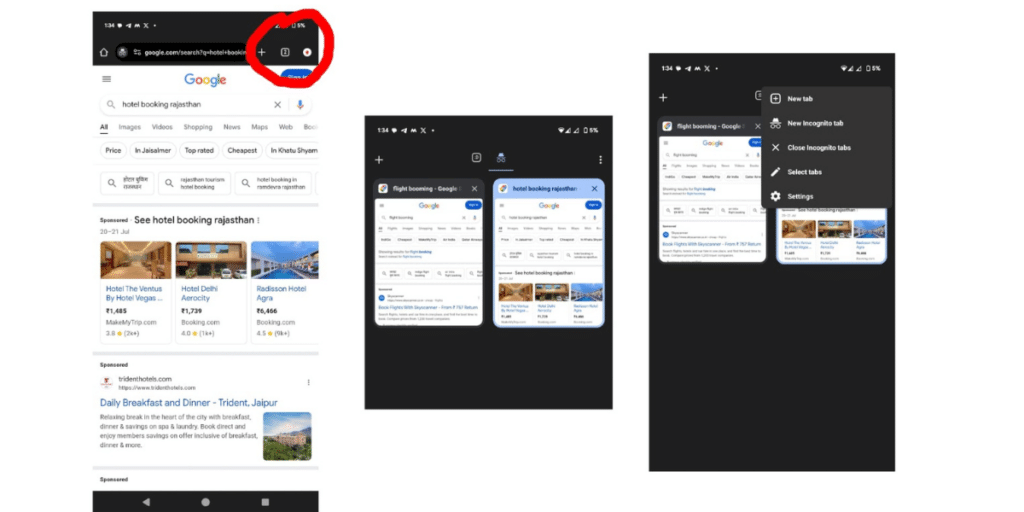 Incognito Mode Android, close all incognito tabs,