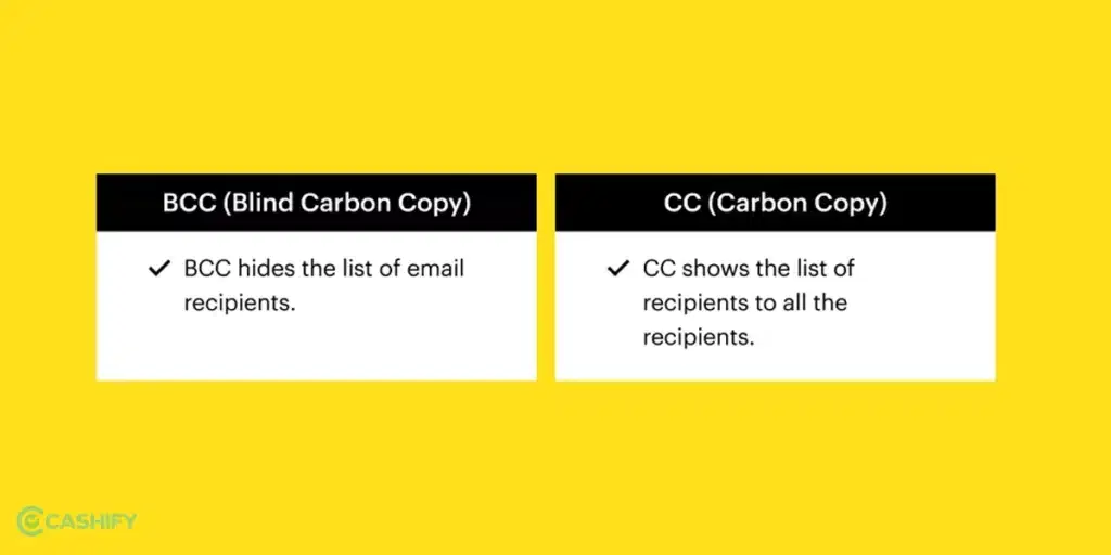What is CC and BCC in Mail