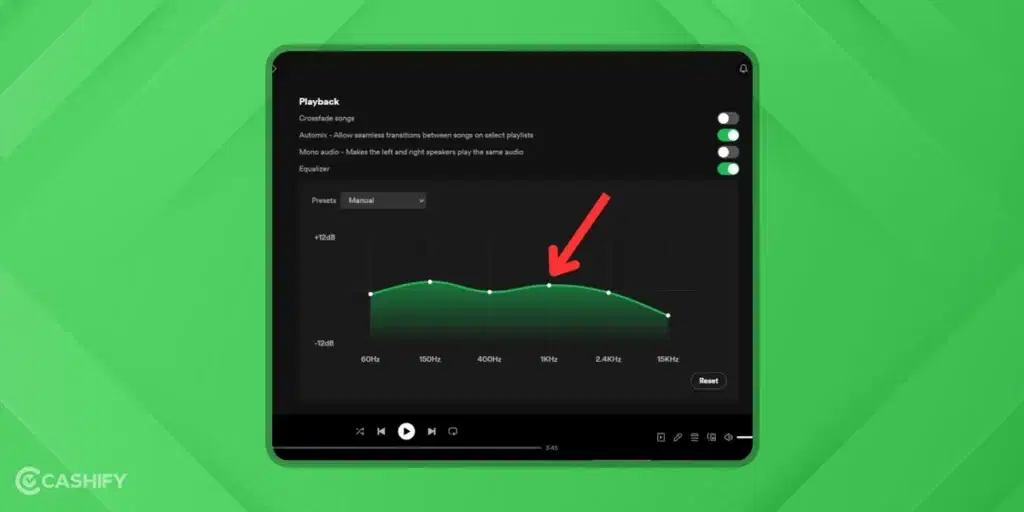 Modify Spotify Equalizer Settings on PC/Desktop - step -2