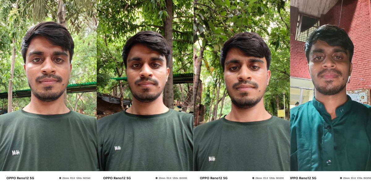 OPPO Reno 12 5G front camera sample