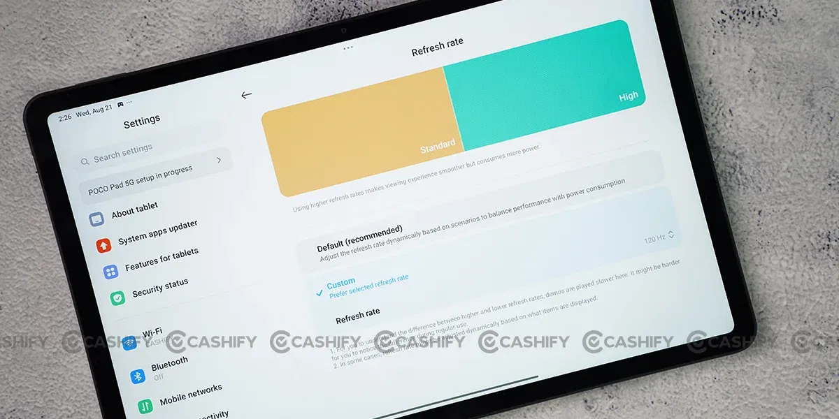Poco Pad 5G Refresh Rate