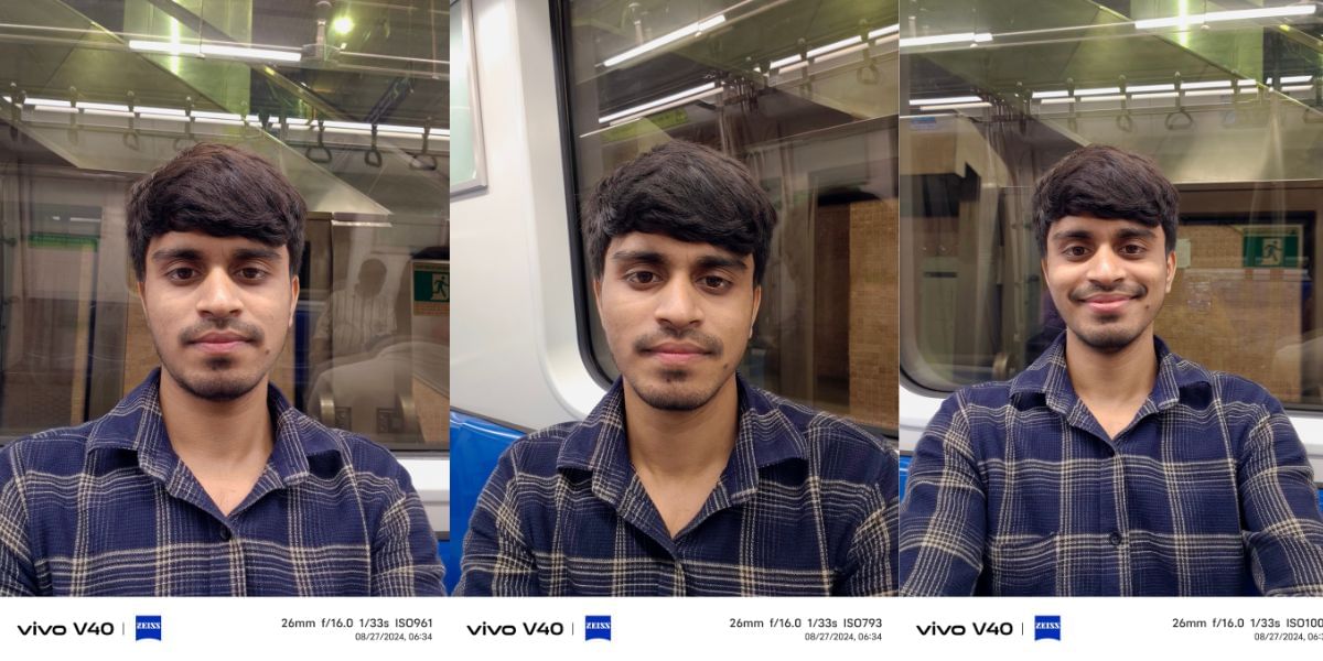 Vivo V40 front Camera sample