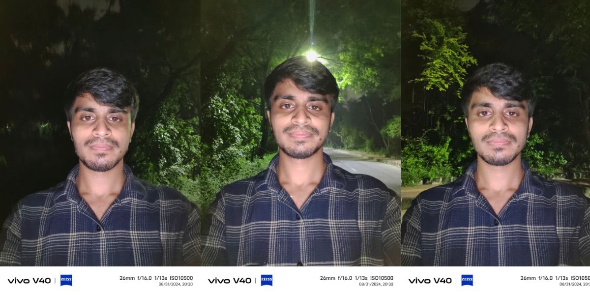 Vivo V40 front Camera sample