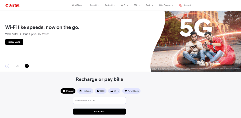 airtel recharge plans