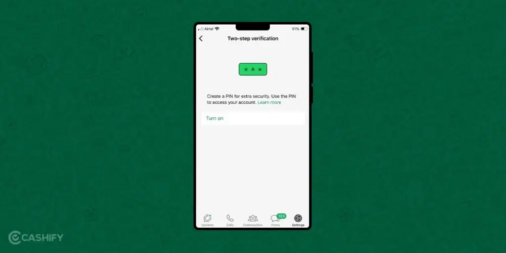 WhatsApp chat - 2FA