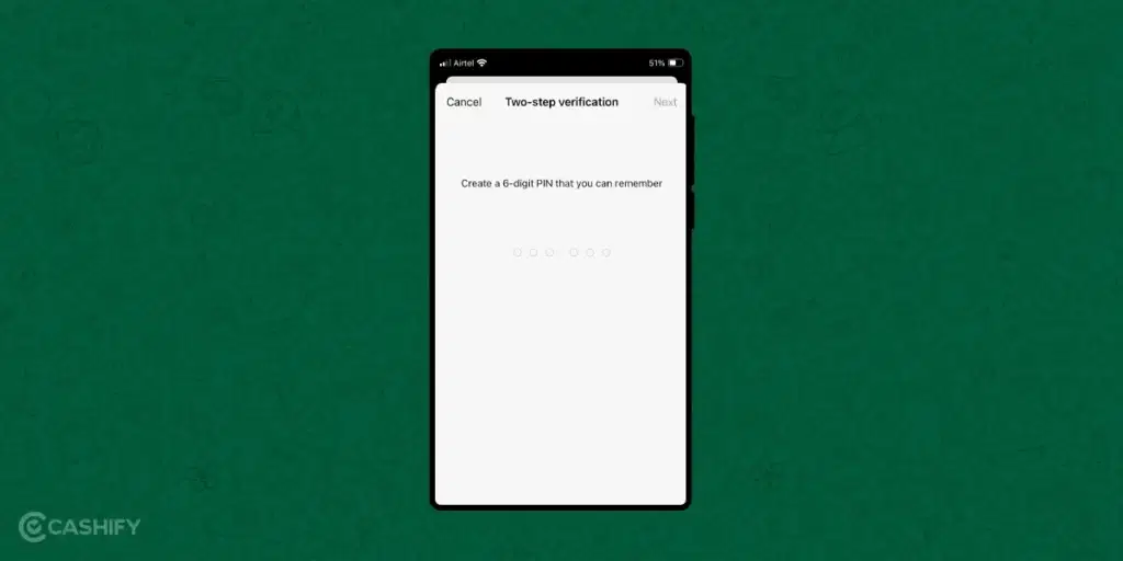 WhatsApp chat - two factor authentication