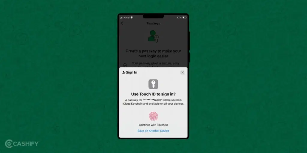WhatsApp chat - passkeys