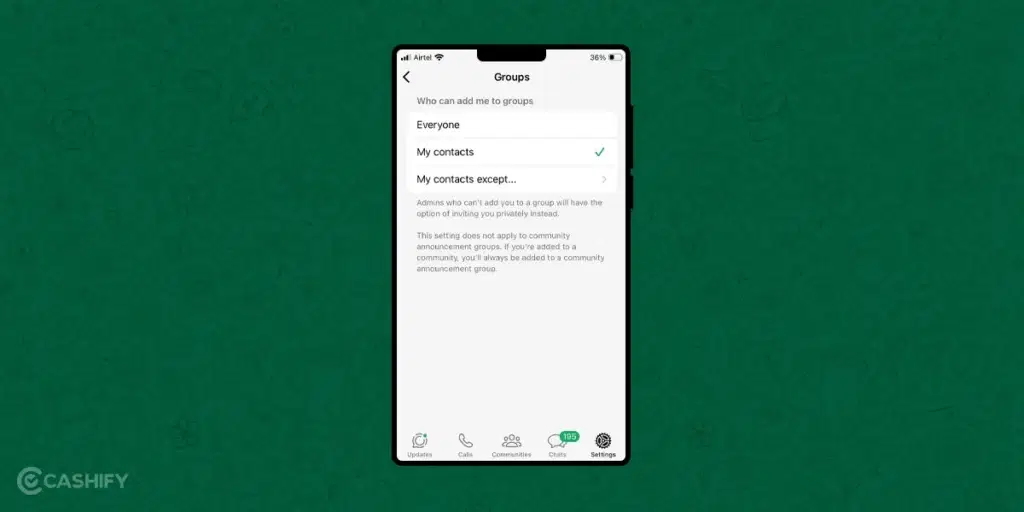 Groups WhatsApp chat