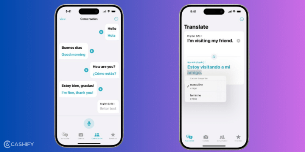 translate conversations real-time with Siri