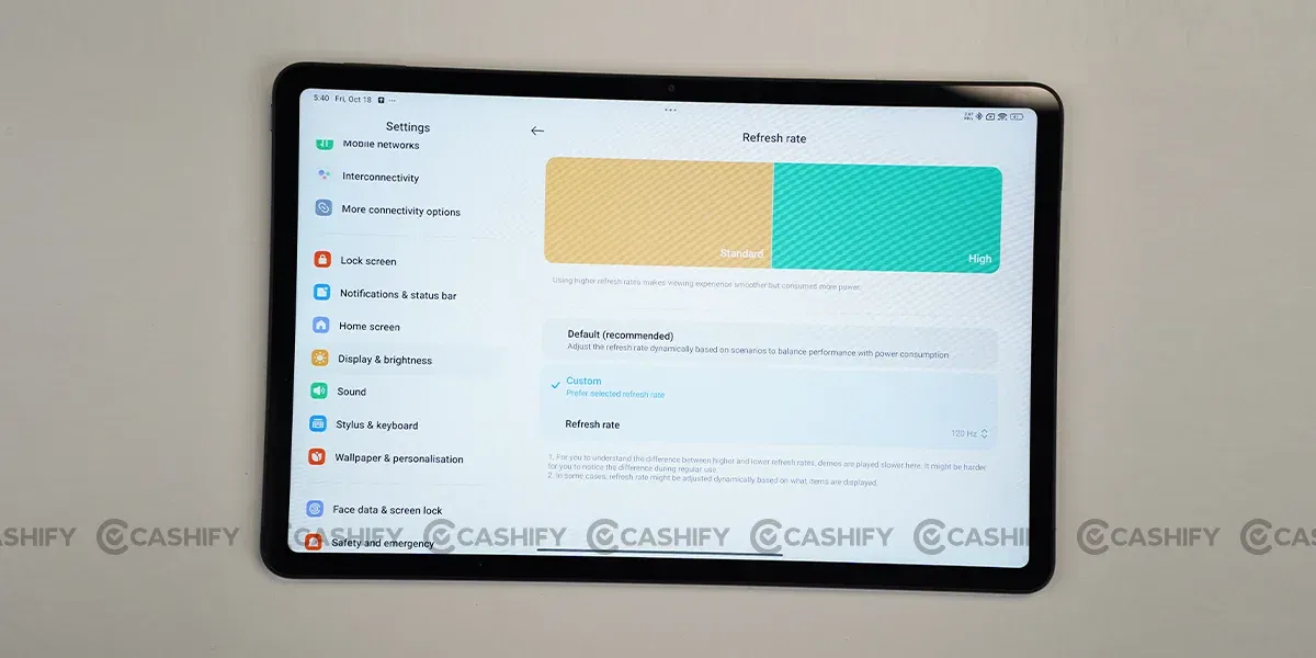 Redmi Pad Pro 5G review: Display and Refresh rate