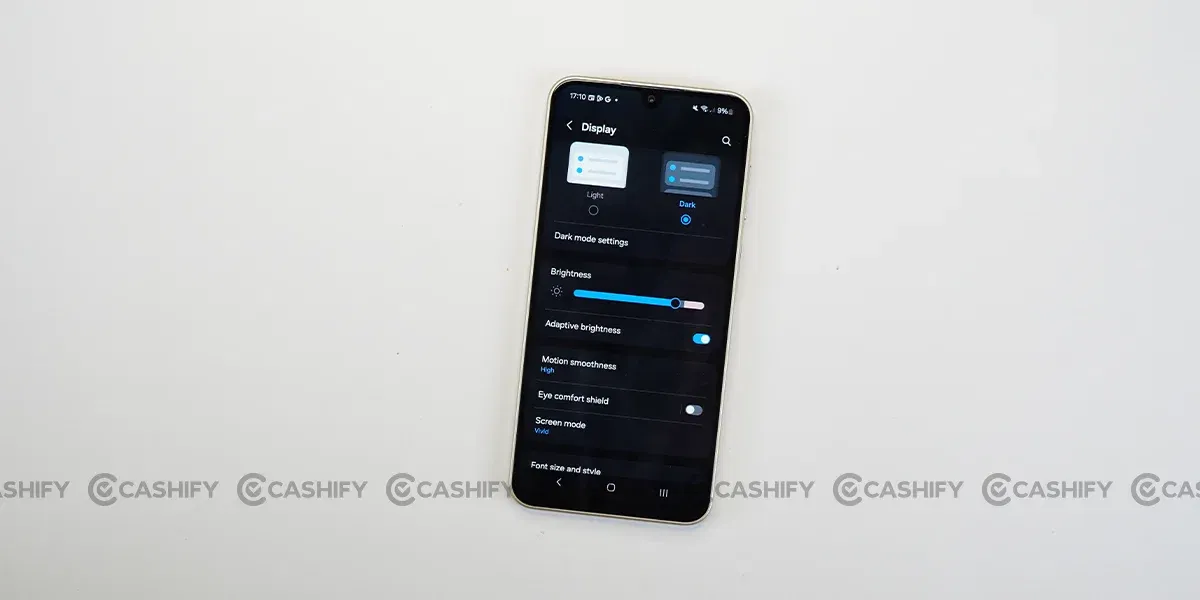 Samsung Galaxy A16 Brightness