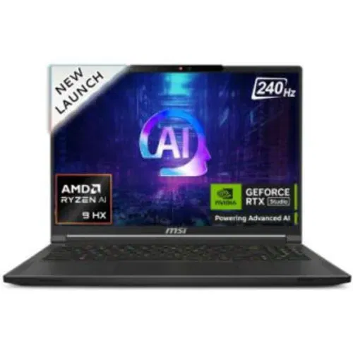 MSI Stealth A16 AI Plus A3HVGG 074IN AMD Deca Core Ryzen 9 32 GB 1 TB SSD Windows 11 8 GB Front