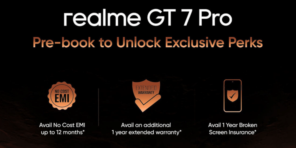 Realme GT 7 Pro preorder benefits