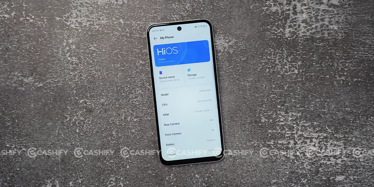 Tecno Spark 30C 5G Review: OS