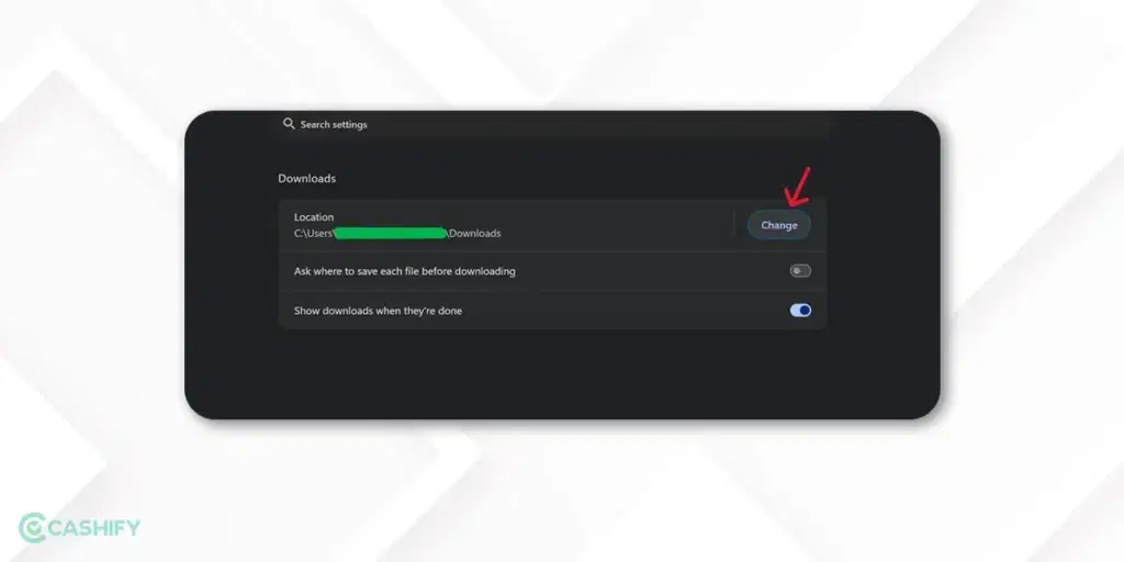Goolge Chrome Download Location Change - Step - 5