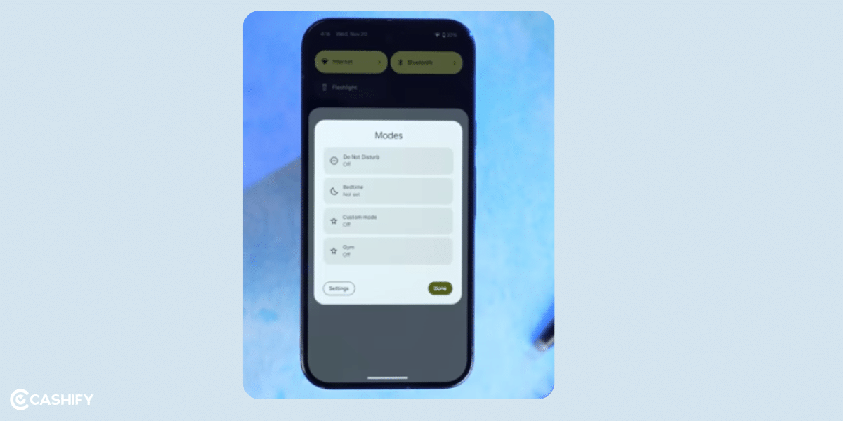 Android 16 features- customisable modes