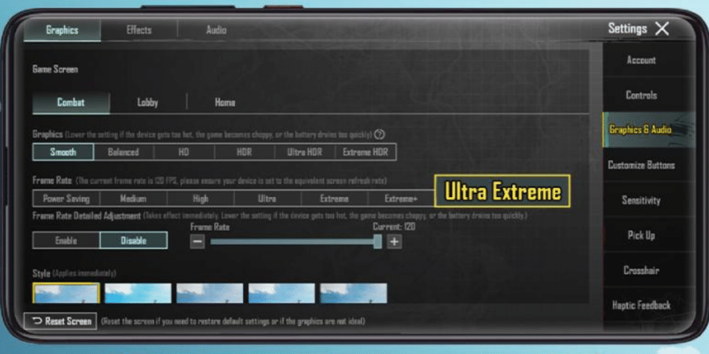 BGMI 120 FPS