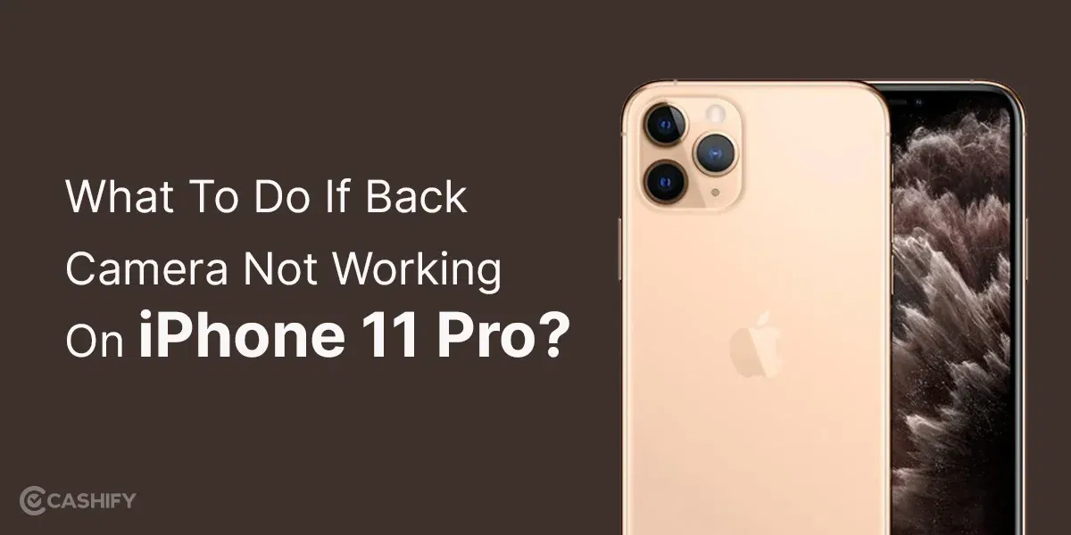 What To Do If Back Camera Not Working On iPhone 11 Pro?