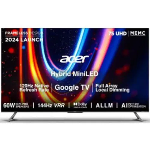 Acer M Series AR75UDMGR2885AT 75 inch (190 cm) QLED Mini LED 4K Front