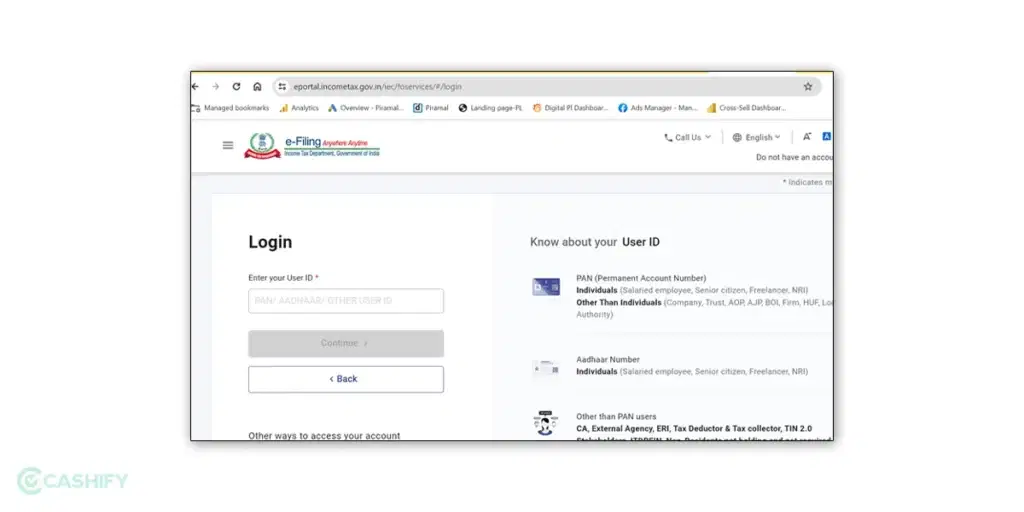 download e PAN card through Tax e-Filling website