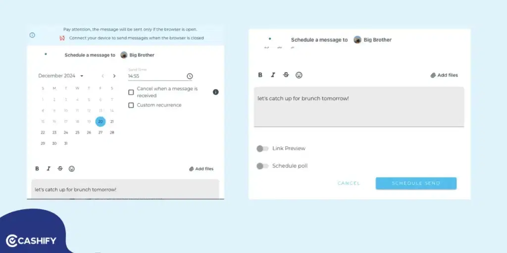 step2: How To Schedule Message On WhatsApp Web?