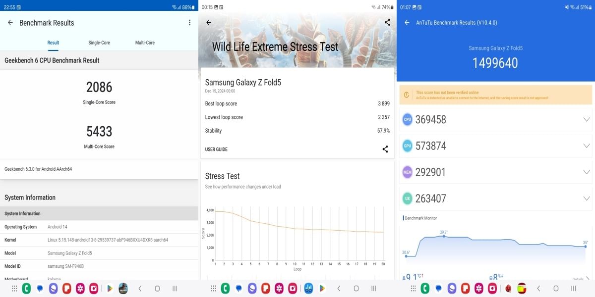 Samsung Galaxy Z Fold 5 Benchmarks