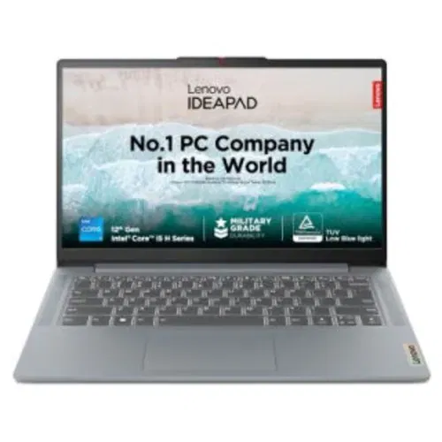 Lenovo IdeaPad Slim 3 14IAH8 83EQ0072IN Core i5 12th Gen 16 GB 512 GB SSD Windows 11 Front