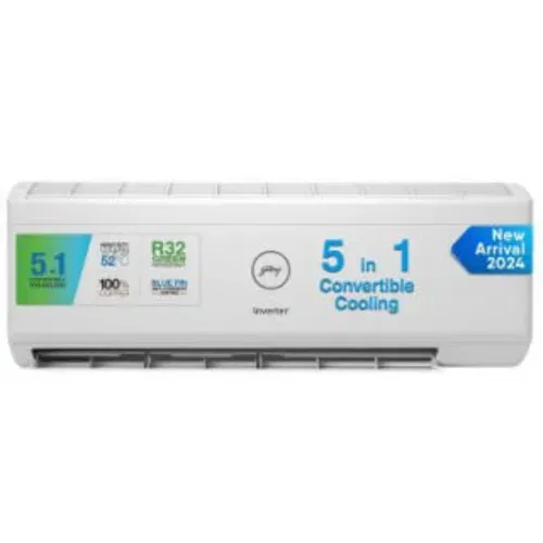 Godrej EI 12IINV5R32-WWR 1 Ton 5 Star Inverter Split AC Front